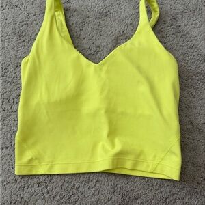 Lululemon Athletica Neon Yellow Crop Top
